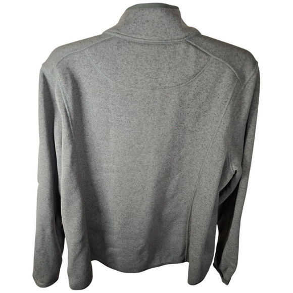 LL Bean Jacket Men's 3X Gray Fleece Full Zip Coat - Picture 2 of 9